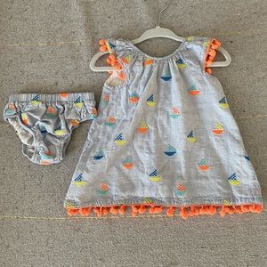 Egg New York Infant Summer Outfit with matching diaper cover